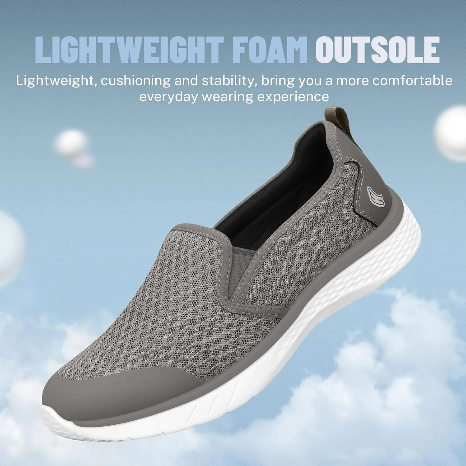 Walking Shoes Women for Plantar Fasciitis, Lightweight Orthopedic Womens Slip on Shoes, Breathable Mesh Upper Casual Loafers for Women with Flexible Instep
