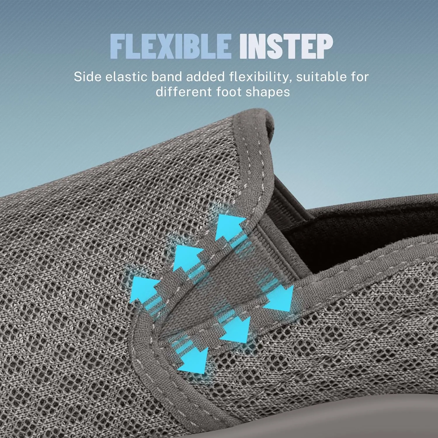 Walking Shoes Women for Plantar Fasciitis, Lightweight Orthopedic Womens Slip on Shoes, Breathable Mesh Upper Casual Loafers for Women with Flexible Instep