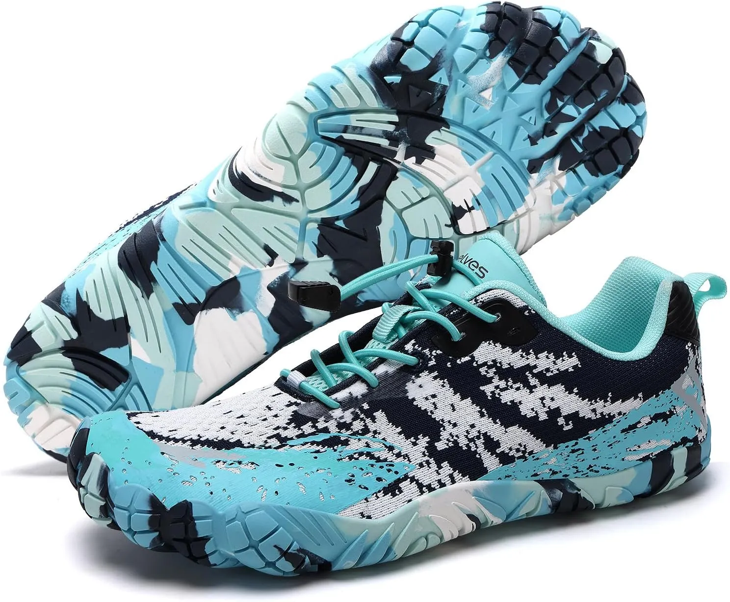 WateLves Barefoot Water Shoes for Women Men Wide Toe Quick-Dry Lightweight Mesh Breathable Aqua Shoes with Drainage Holes for Beach Swim Yoga Exercise Surf Pool Boat