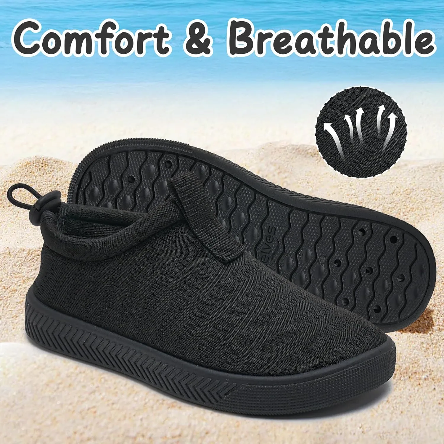 WateLves Toddler Water Shoes Kids Boys and Girls Quick Dry Water Sneakers Slip On Aqua Swim Shoes for Beach Daily Walking