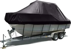 Waterproof Boat Cover 210D UV Resistant and Tear Resistant V-Shaped Hull TRI Hull Runabout Pro Style Bass Boat(11 * 13FT)