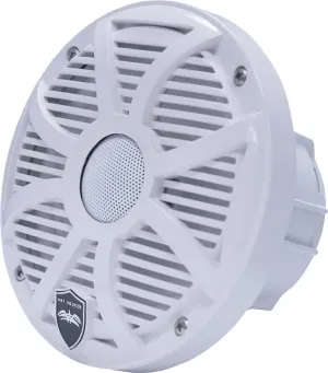 wet sounds | REVO 6-SWW | High Output Component Style 6.5" Marine Coaxial Speaker with RGB Backlighting and Enclosed White SW Grille