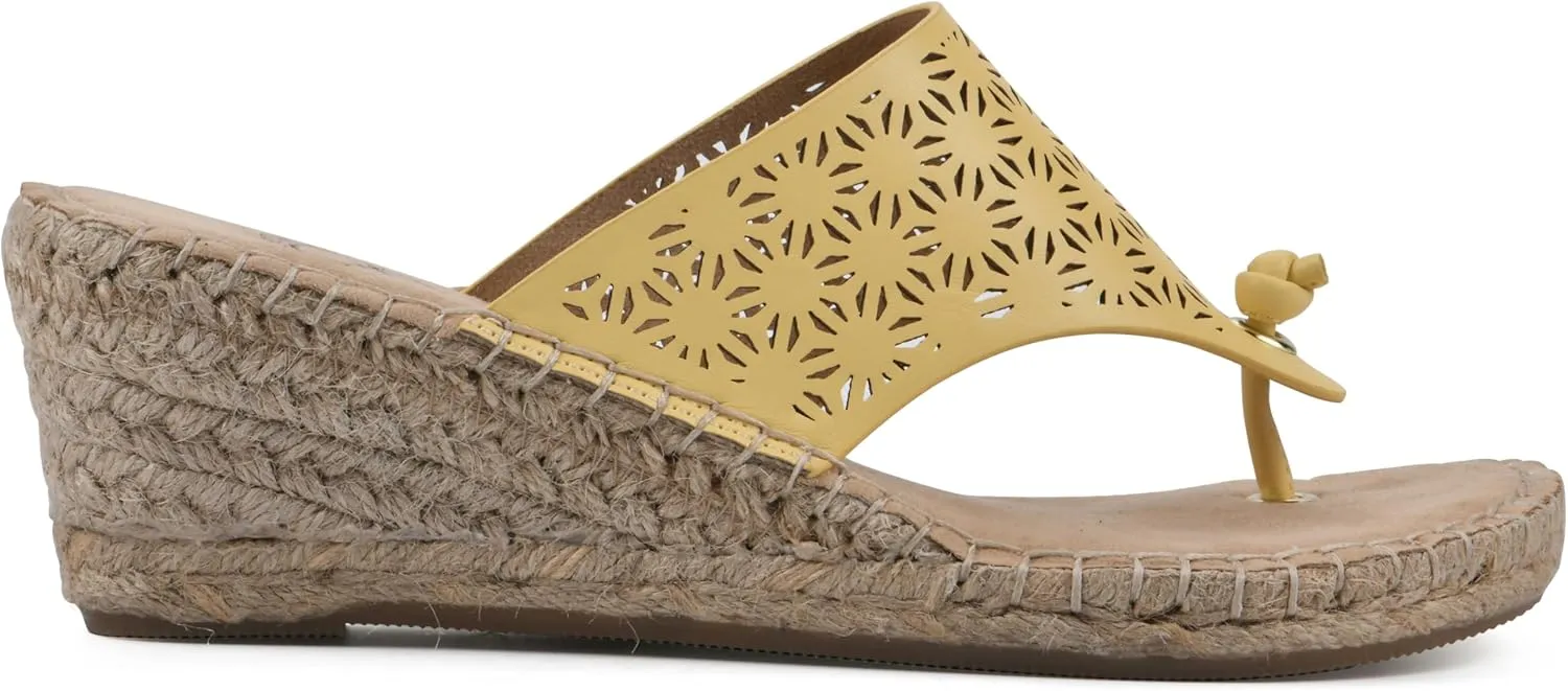 WHITE MOUNTAIN Women's Beaux Espadrille Wedge Sandal