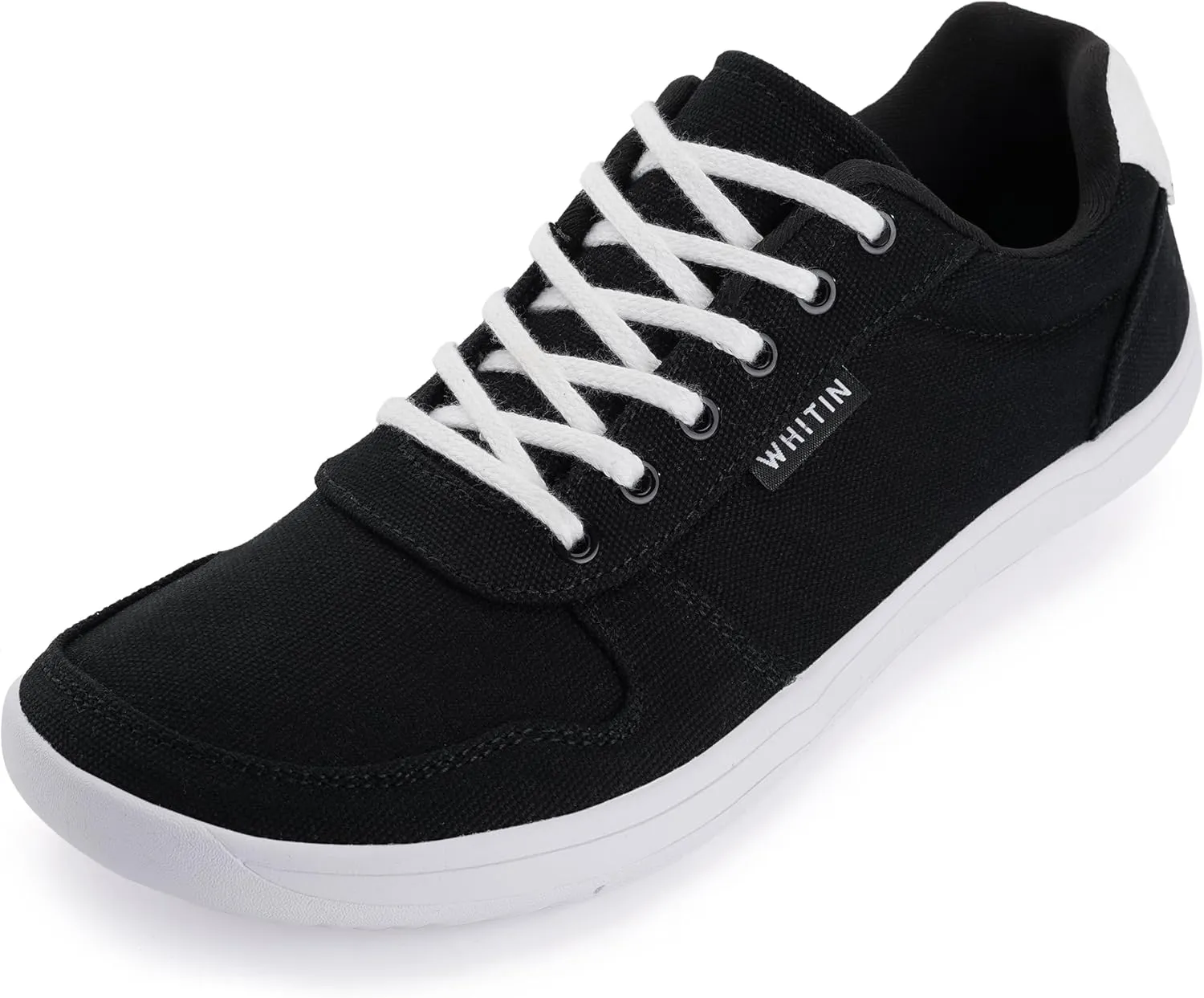 WHITIN Men's Wide Barefoot Shoes | Canvas Minimalist Sneakers | Zero Drop Sole