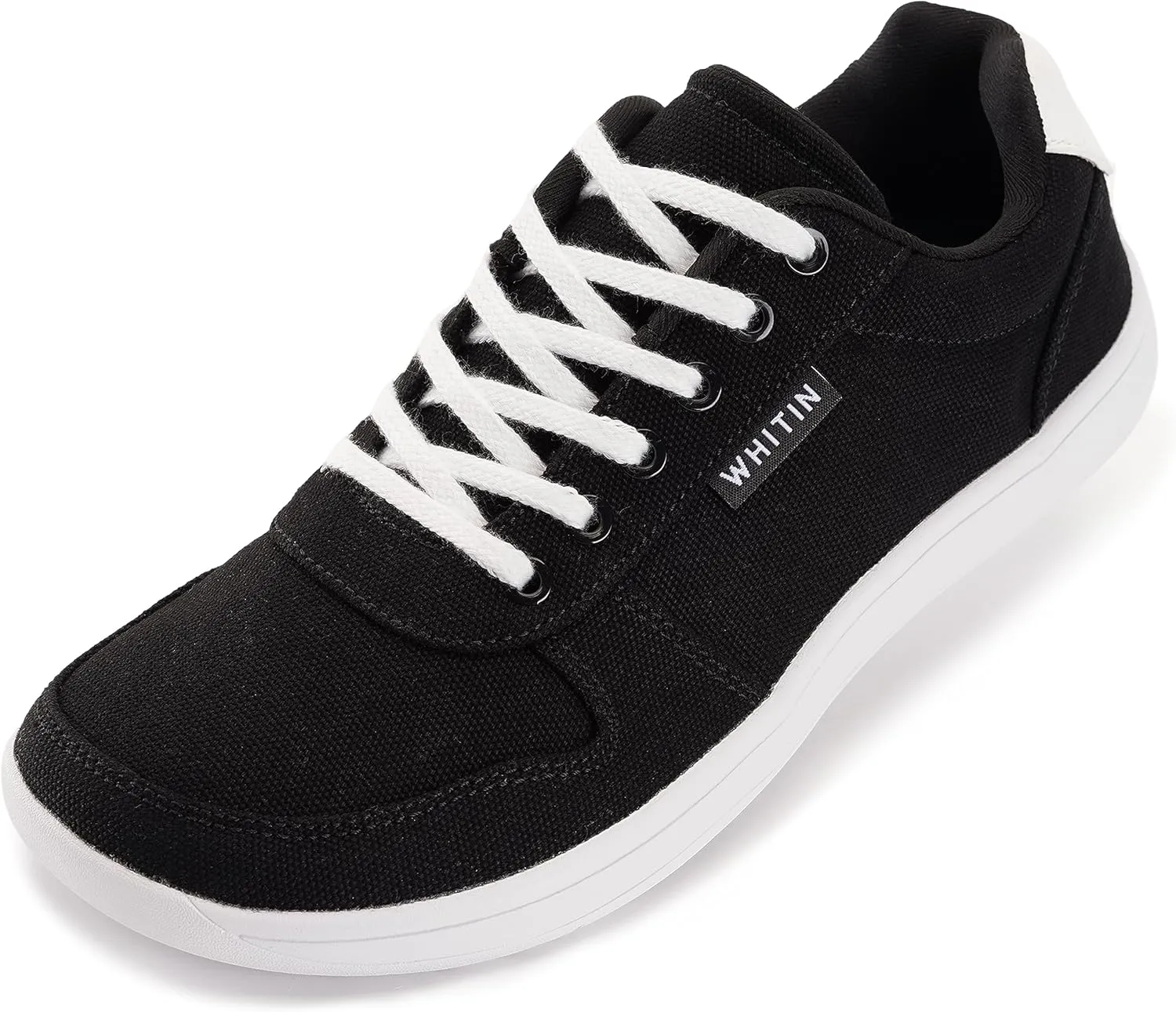 WHITIN Wide Toe Box Barefoot Sneakers for Women | Canvas Minimalist Shoes