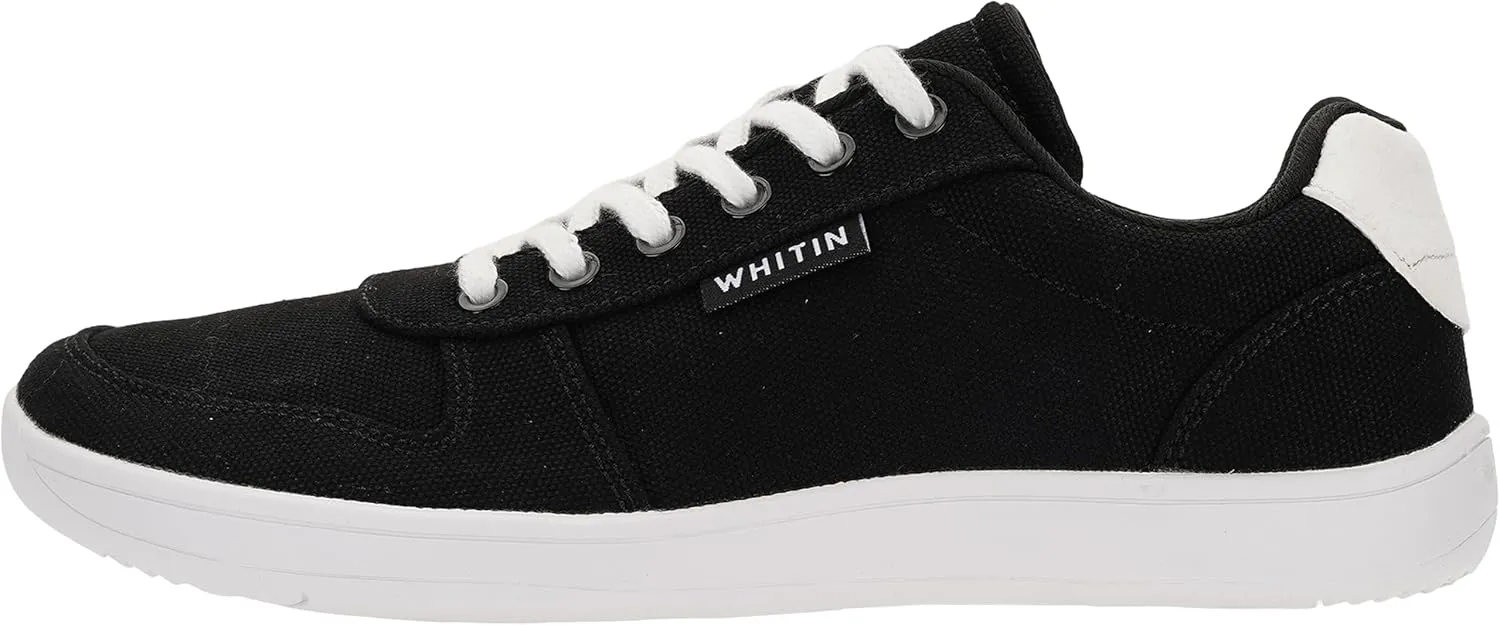 WHITIN Wide Toe Box Barefoot Sneakers for Women | Canvas Minimalist Shoes