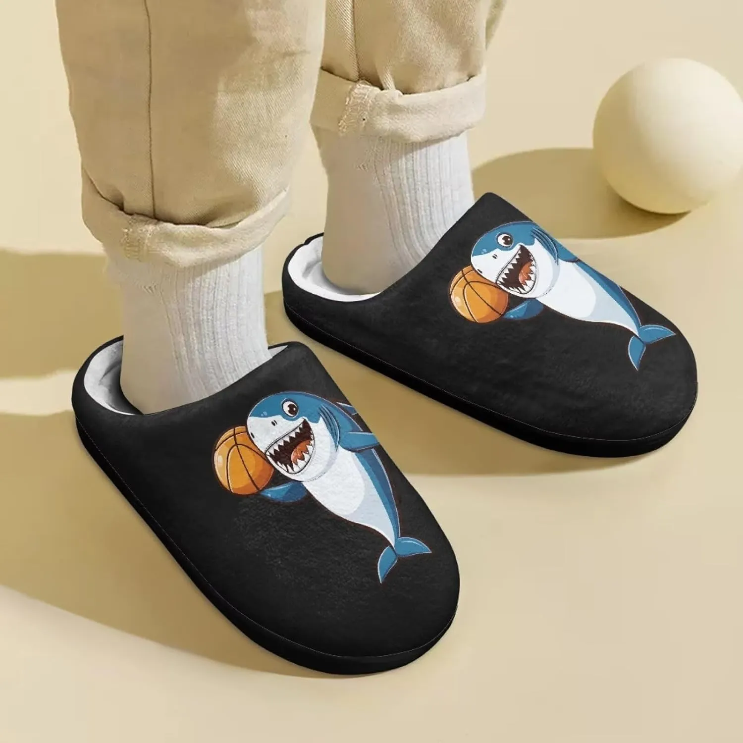 Winter Fuzzy Slippers for Kids, Soft Comfy House Slippers for Bedroom, Closed Toe Anti-Skid Scuff Slippers