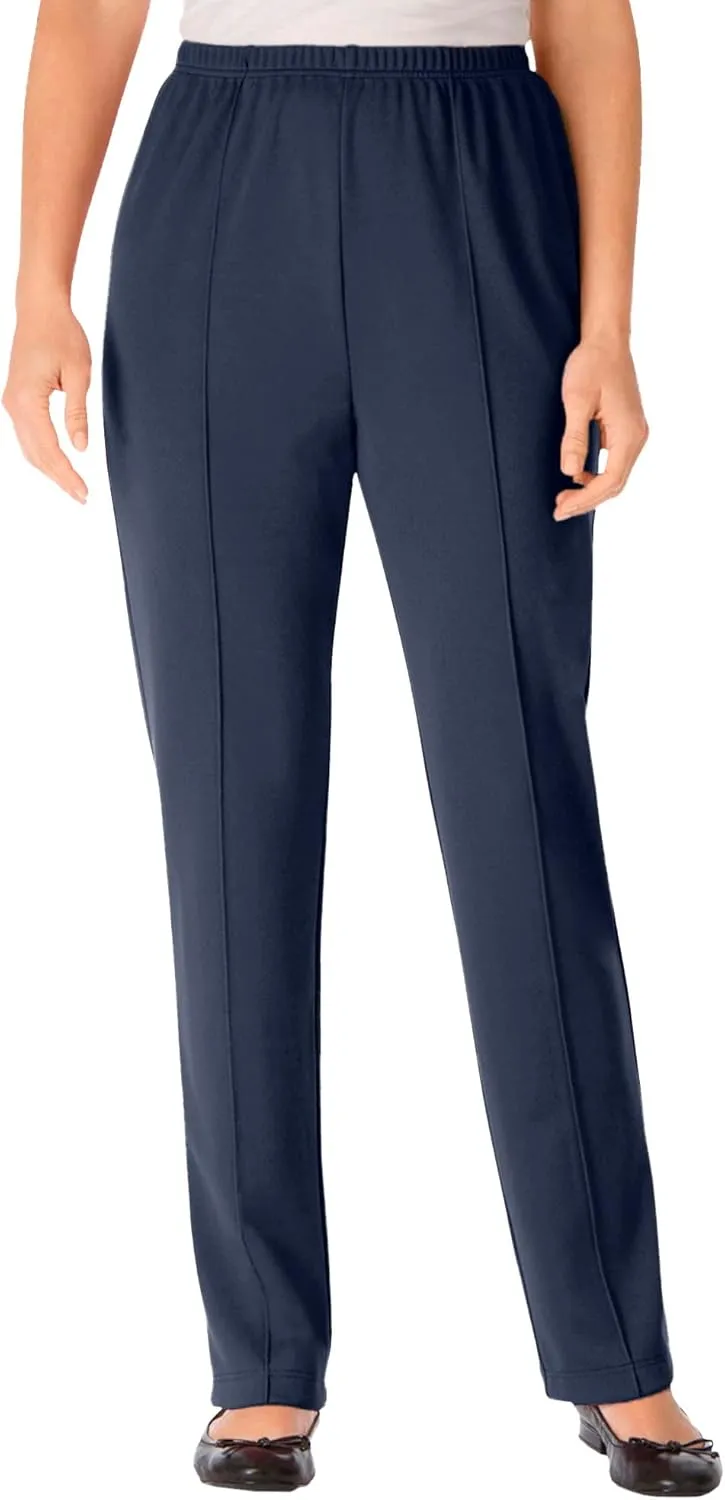 Woman Within Plus Size The Elastic-Waist Soft Knit Pant