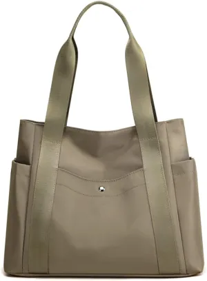 Women Tote Shoulder Handbag Water resistant Nylon Hobo Purse Multi Pocket Top Handle Shopper Shoulder Bag