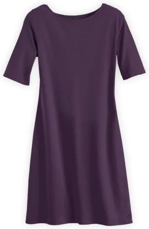 Women's 100% Organic Pima Cotton Half Sleeve Boat Neck Dress