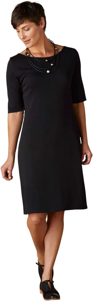 Women's 100% Organic Pima Cotton Half Sleeve Boat Neck Dress