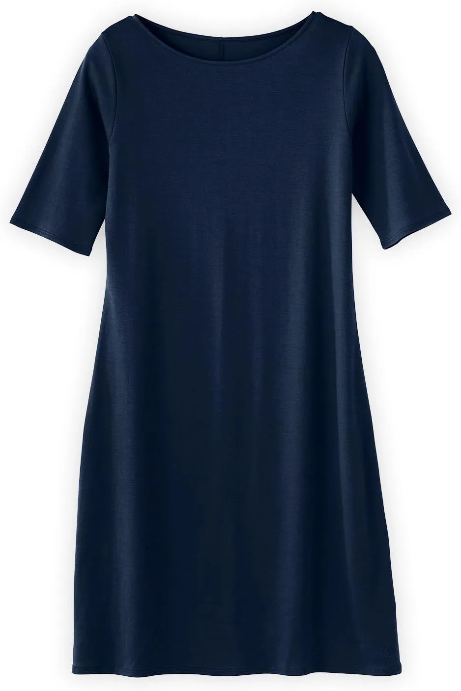 Women's 100% Organic Pima Cotton Half Sleeve Boat Neck Dress