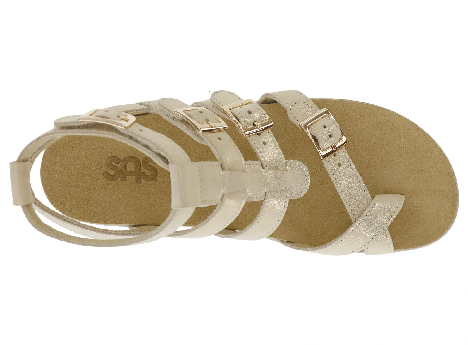 Womens Aria Sandal in Soft Gold