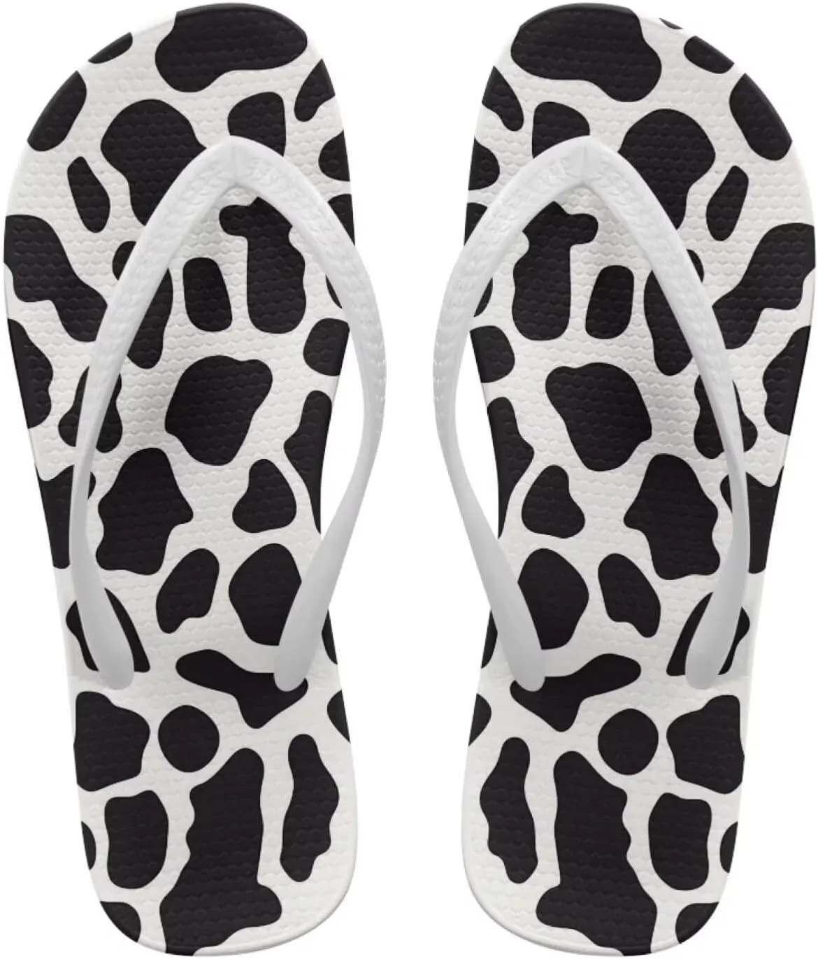 Women's Beach Flip-Flops Tropical Style Lightweight Thong Sandals with EVA Sole Non-Slip Pool Shower Slippers