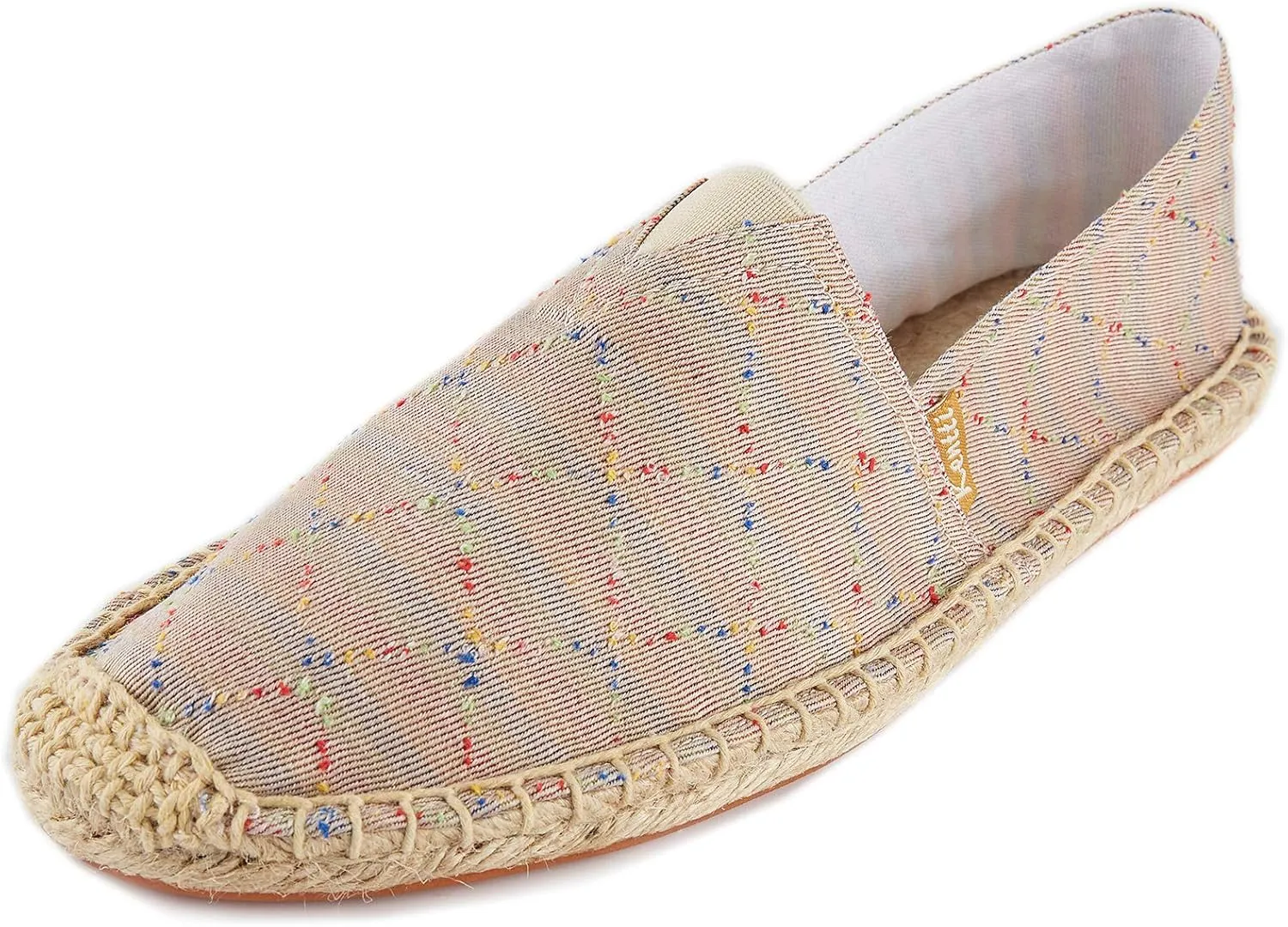 Women's Breathable Canvas Stripe Slip on Flat Espadrilles