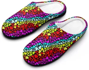 Womens Cowboy Cactus Slippers Men Warm Cotton House Slippers Hard Sole Soft Clog Slippers Slip-On Shoes Indoor Outdoor