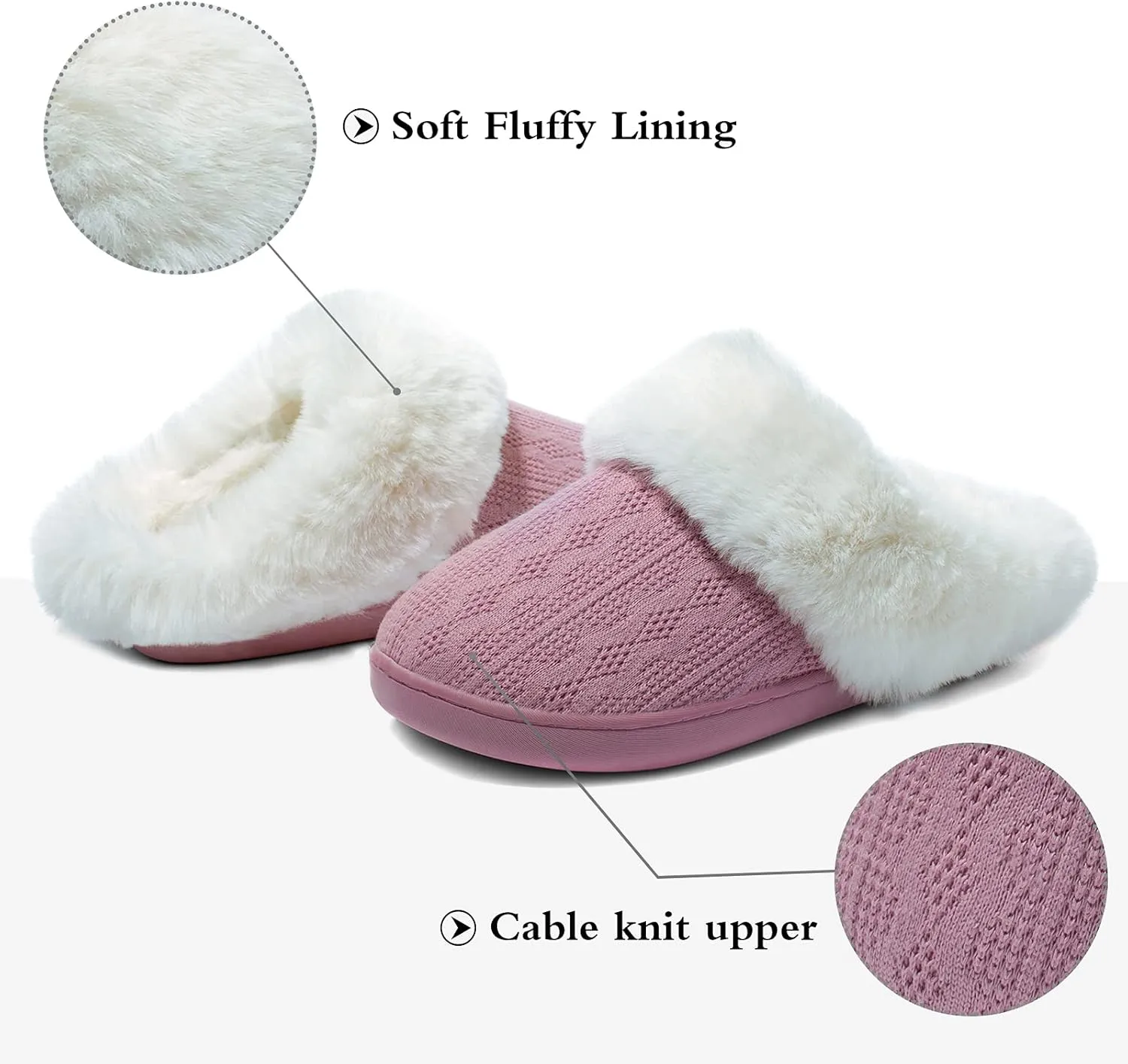 Womens Cozy Fuzzy Plaid House Slippers Memory Foam Slip on Indoor Outdoor