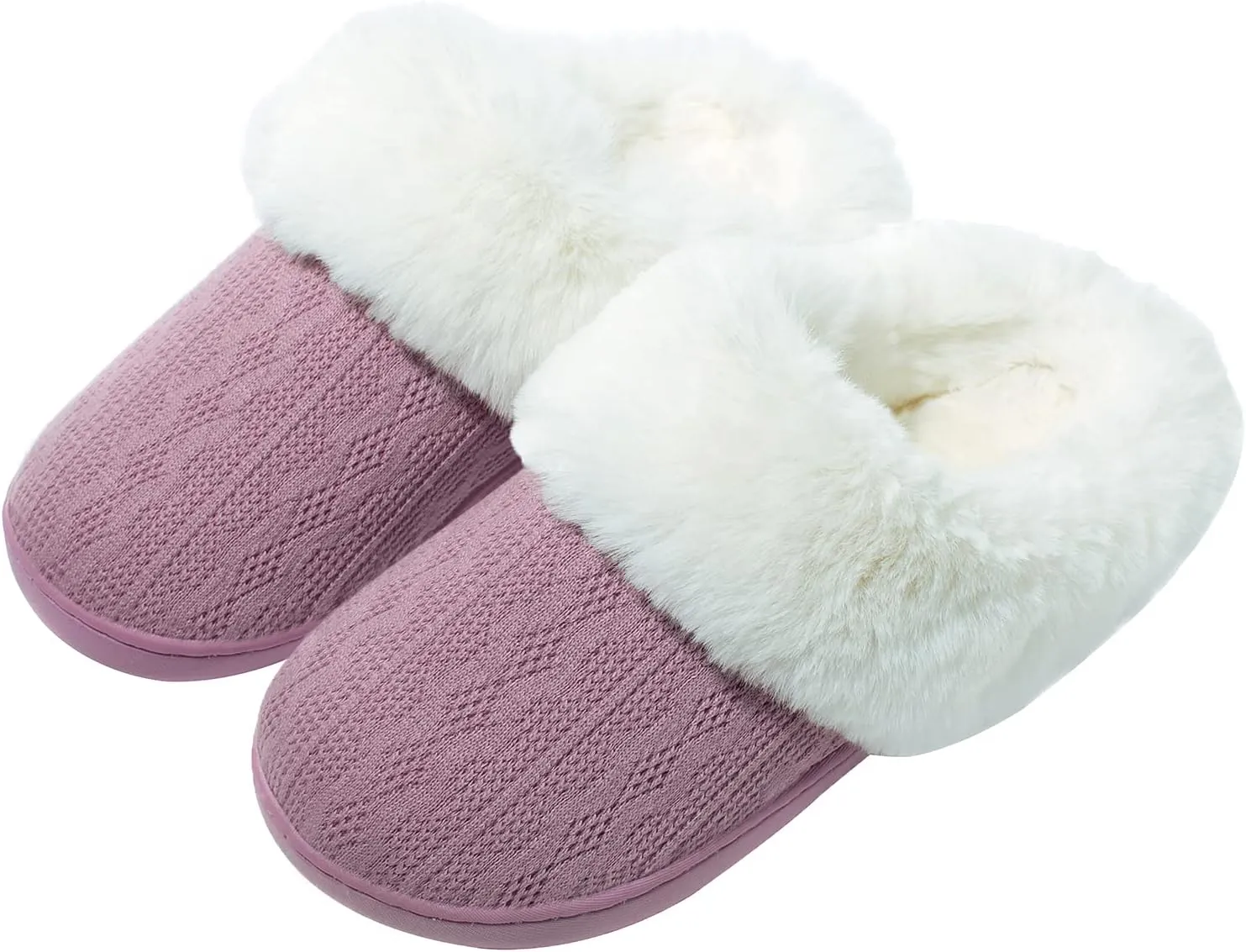 Womens Cozy Fuzzy Plaid House Slippers Memory Foam Slip on Indoor Outdoor