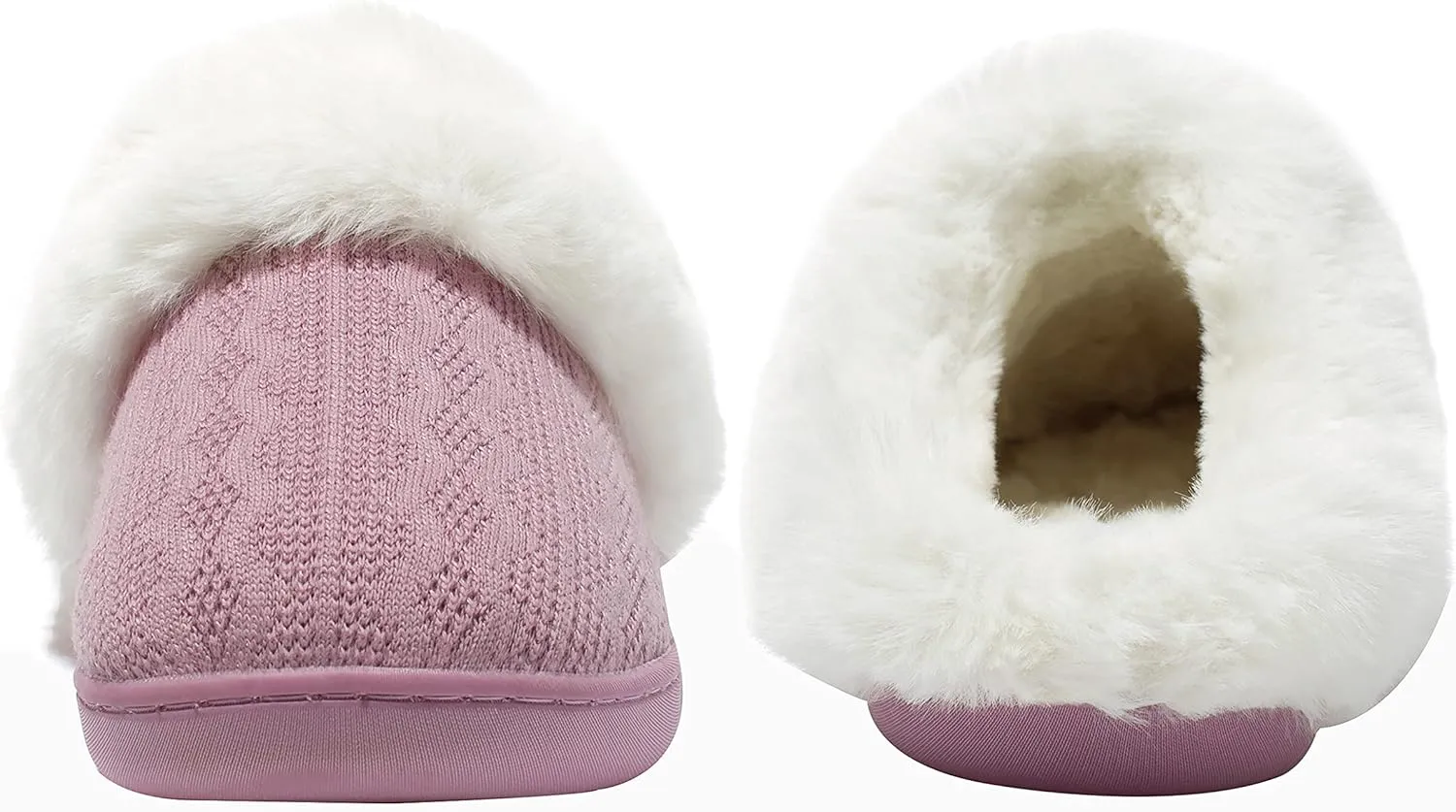Womens Cozy Fuzzy Plaid House Slippers Memory Foam Slip on Indoor Outdoor