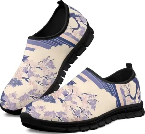 Women's Flower Sneakers Casual Low Top Non-Slip Breathable Slip On Comfortable Walking Sneaker for Women US 5.5-11.5