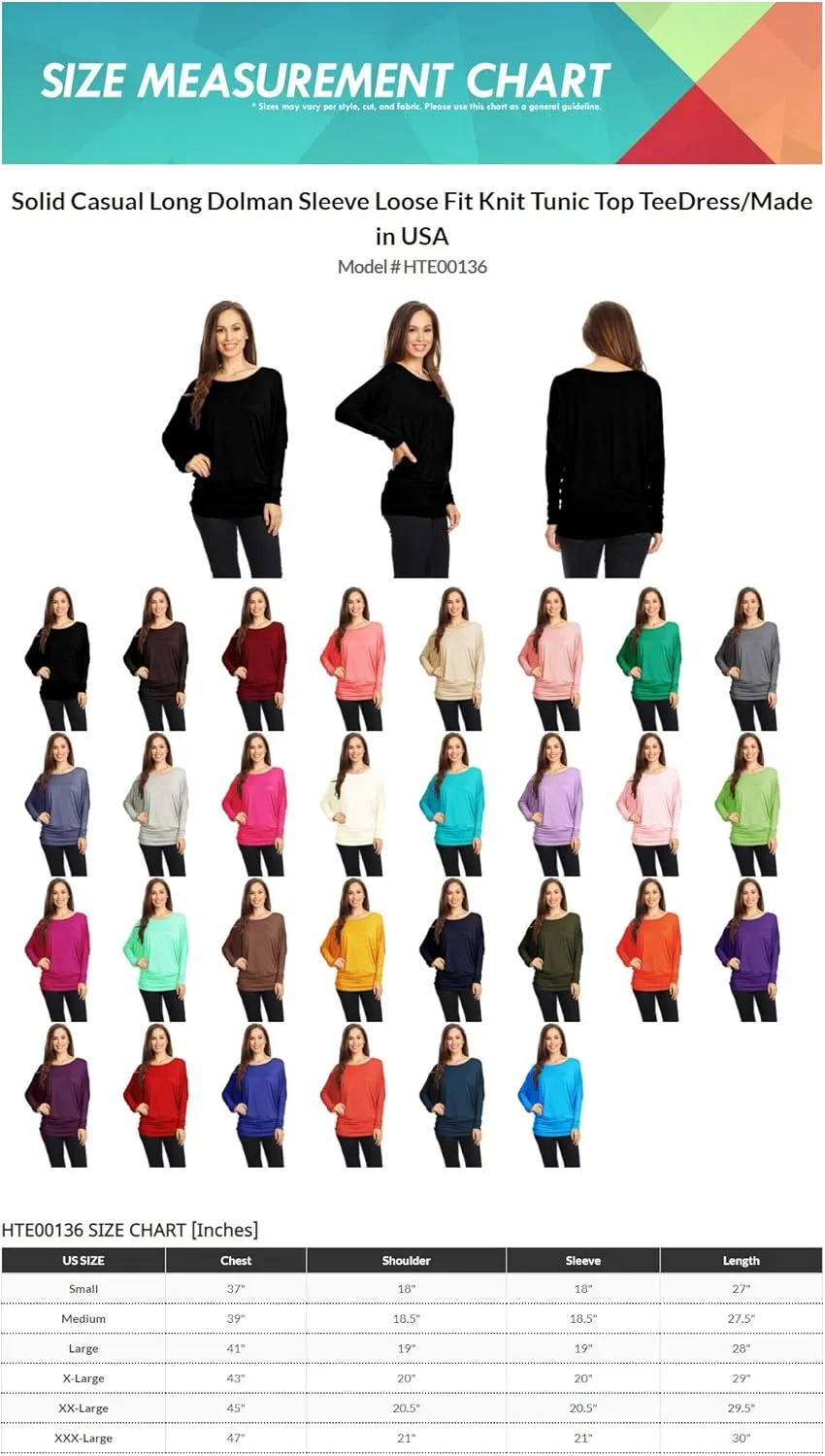 Women's Flowy Comfort Draped Long Sleeve Batwing Doolman Top S-3XL Plus Size