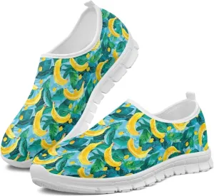 Women's Fruit Print Shoes Low Top Slip On Casual Walking Shoes Comfortable Soft-Soled Sports Running Flat Sneakers
