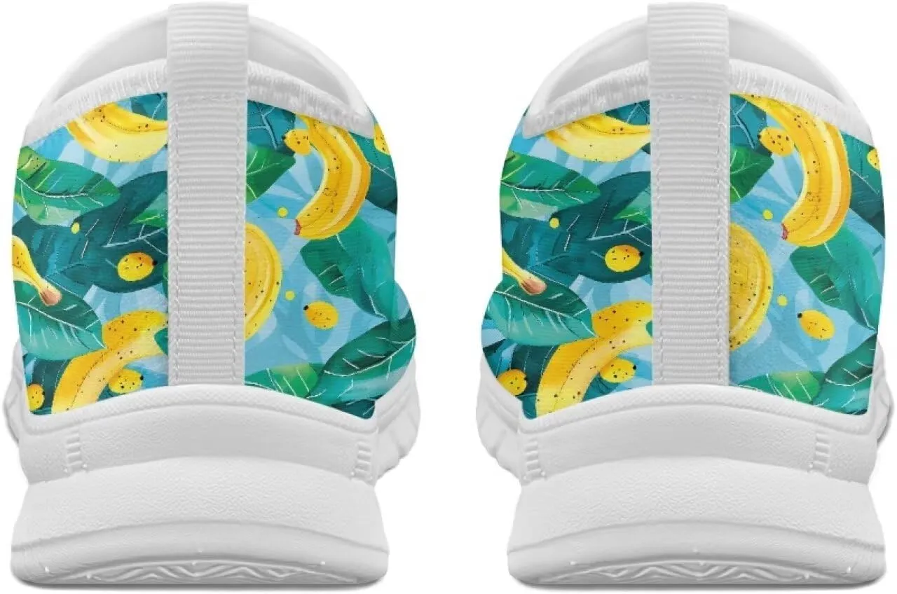 Women's Fruit Print Shoes Low Top Slip On Casual Walking Shoes Comfortable Soft-Soled Sports Running Flat Sneakers