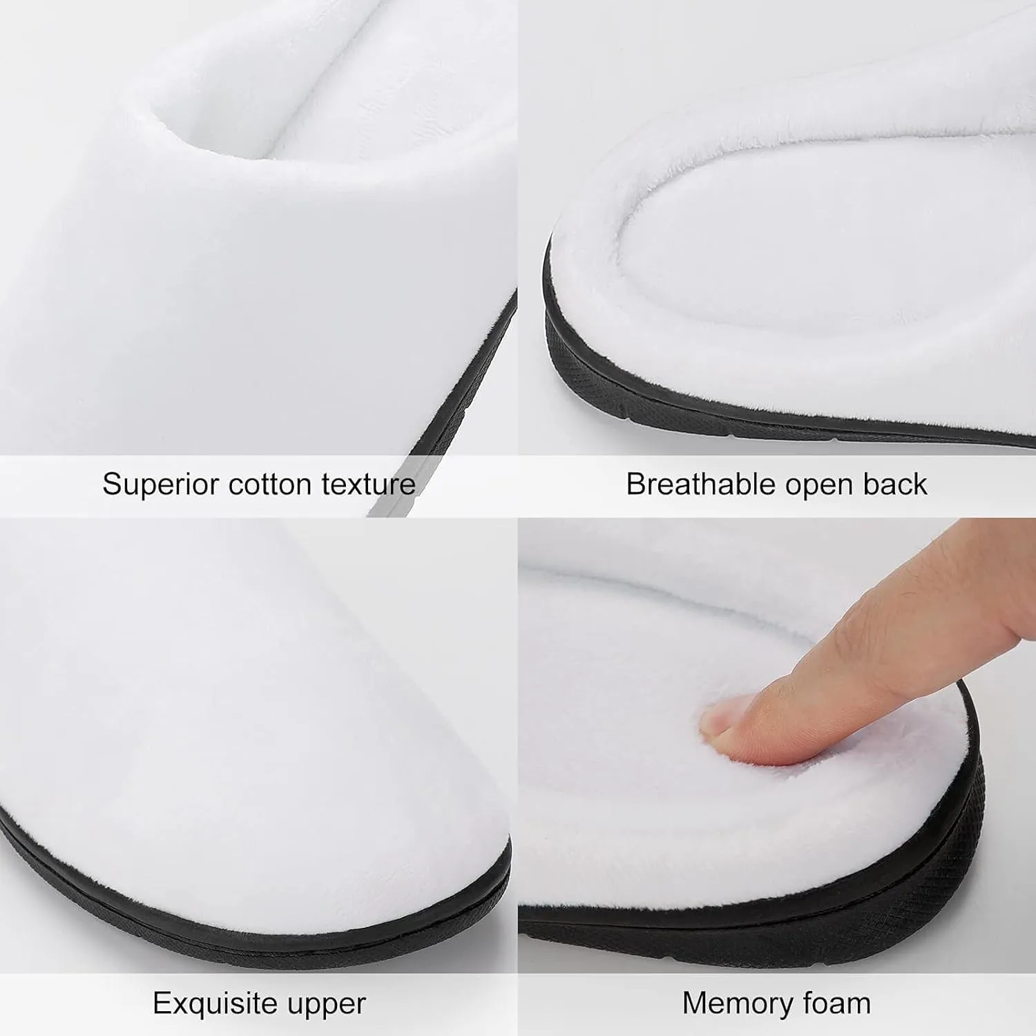 Womens Memory Foam Slippers Soft Bedroom Slip-On Shoes Mens Halloween Slippers Cotton House Slippers Indoor Outdoor