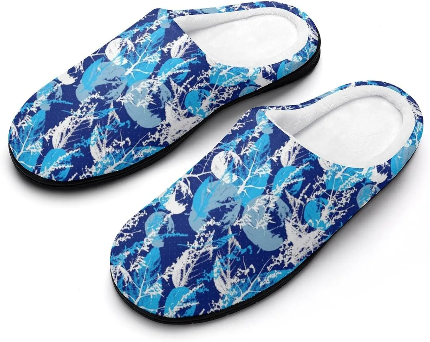 Womens Memory Foam Slippers Soft Bedroom Slip-On Shoes Mens Halloween Slippers Cotton House Slippers Indoor Outdoor