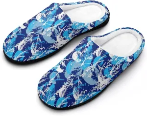 Womens Memory Foam Slippers Soft Bedroom Slip-On Shoes Mens Halloween Slippers Cotton House Slippers Indoor Outdoor