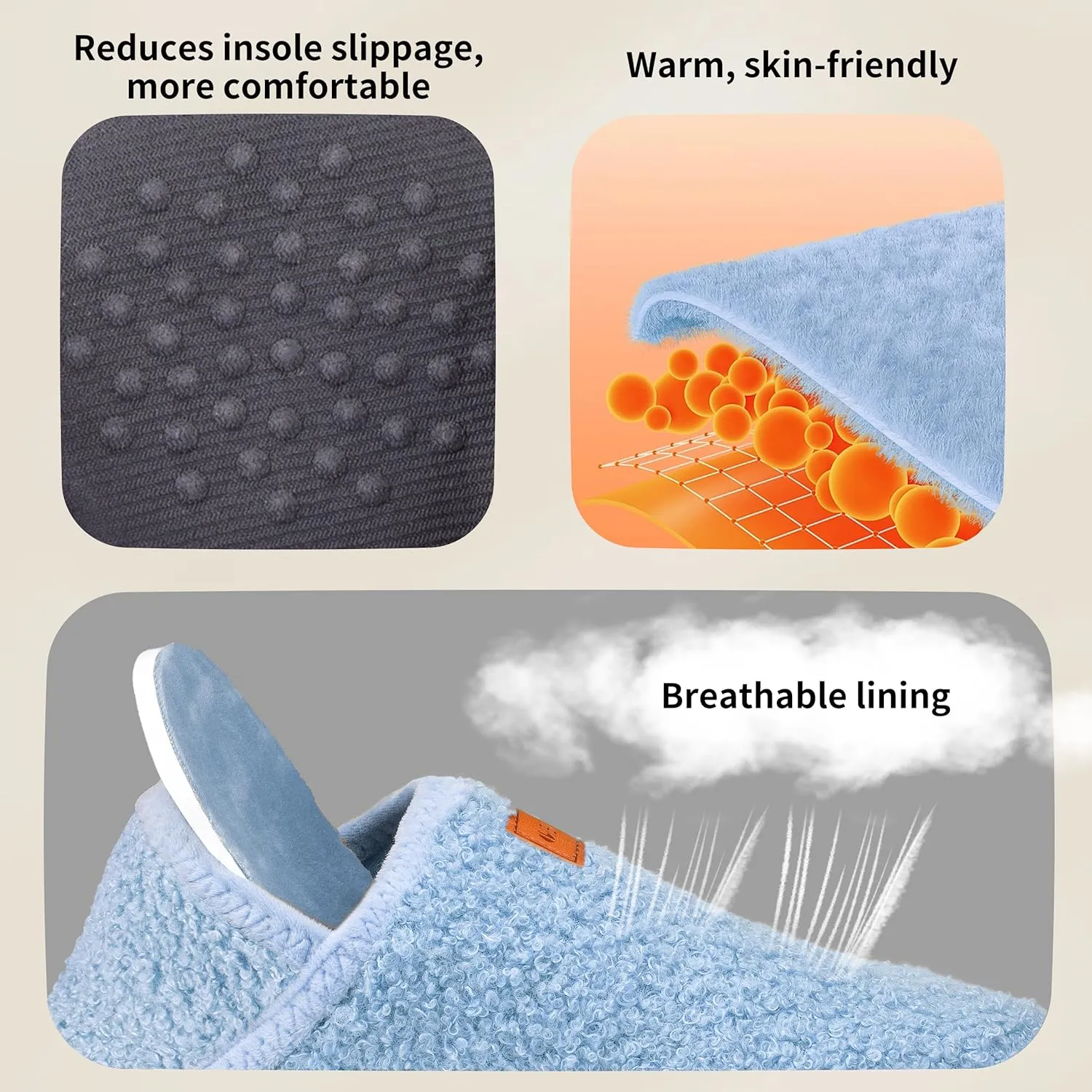 Women's Men's Fuzzy Fur Slippers Casual House Shoes Non Slip Barefoot Slipper Socks Warm Closed Back Indoor Outdoor Shoes