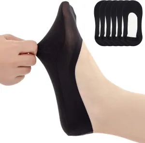 Womens No Show Thin Socks Cotton Nylon Low Cut Liner Non Slip hidden Invisible Socks for Flats Sneaker 4-6 pack