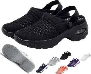 Women's Orthopedic Clogs with Air Cushion Support, Slip on Lightweight Beach Shoes Outdoor Slippers Walking Shoes