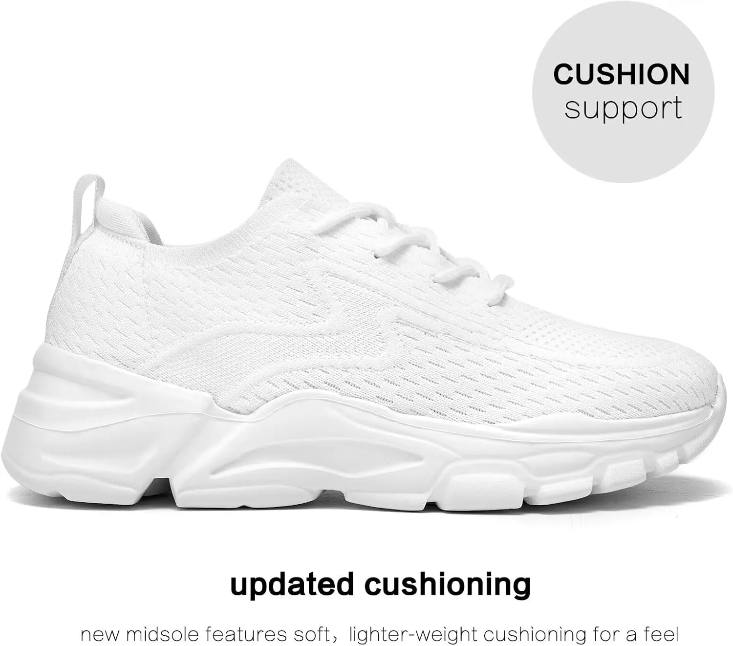 Womens Running Shoes Slip-on Walking Tennis Sneakers Lightweight Breathable Casual Soft Sole Mesh Workout Sports Shoes