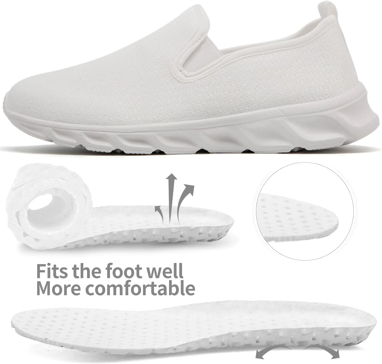 Womens Running Tennis Walking Gym Slip on Shoes Athletic Sneakers Workout Fitness Hiking Shoe