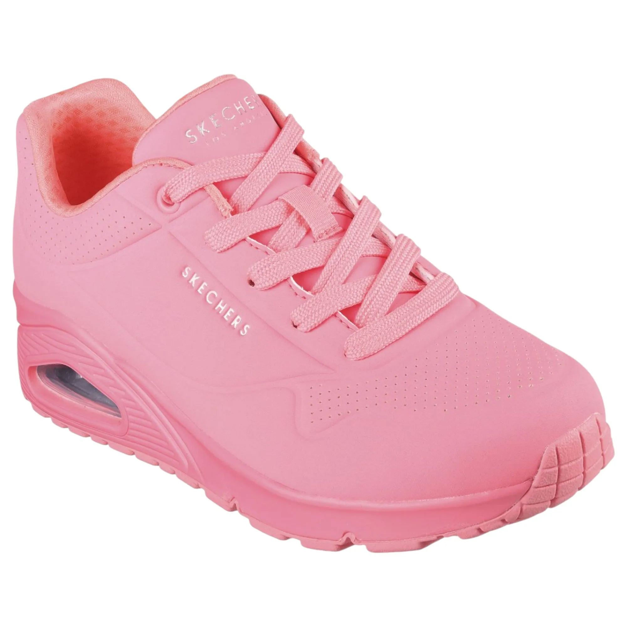 Womens Skechers Uno - Stand On Air Coral Lace Up Sneaker Shoes