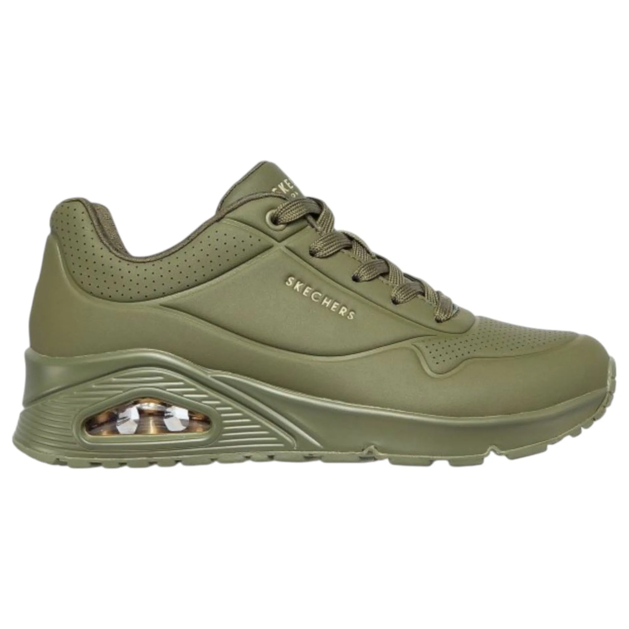 Womens Skechers Uno - Stand On Air Shoes Olive