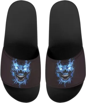 Womens Slide Sandals Single Band Sandals Slippers Open Toe Flat Sandals House Shower Shoes