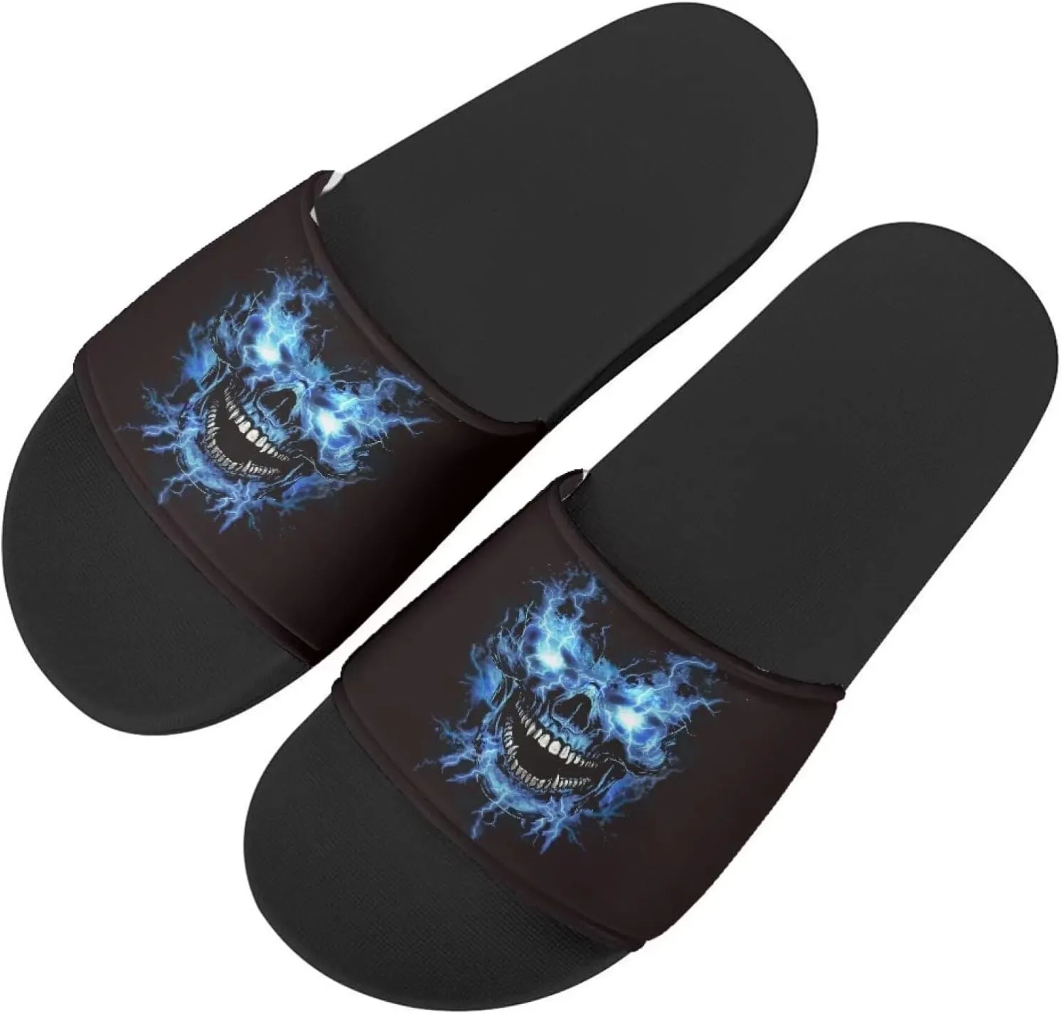 Womens Slide Sandals Single Band Sandals Slippers Open Toe Flat Sandals House Shower Shoes