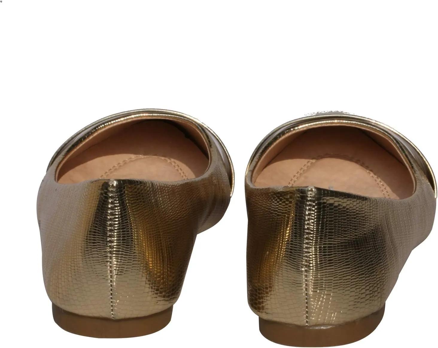 Women's Slip on Flats Pointy Toe Boat Band Decor Patent Leather Wedding Ballet Shoe