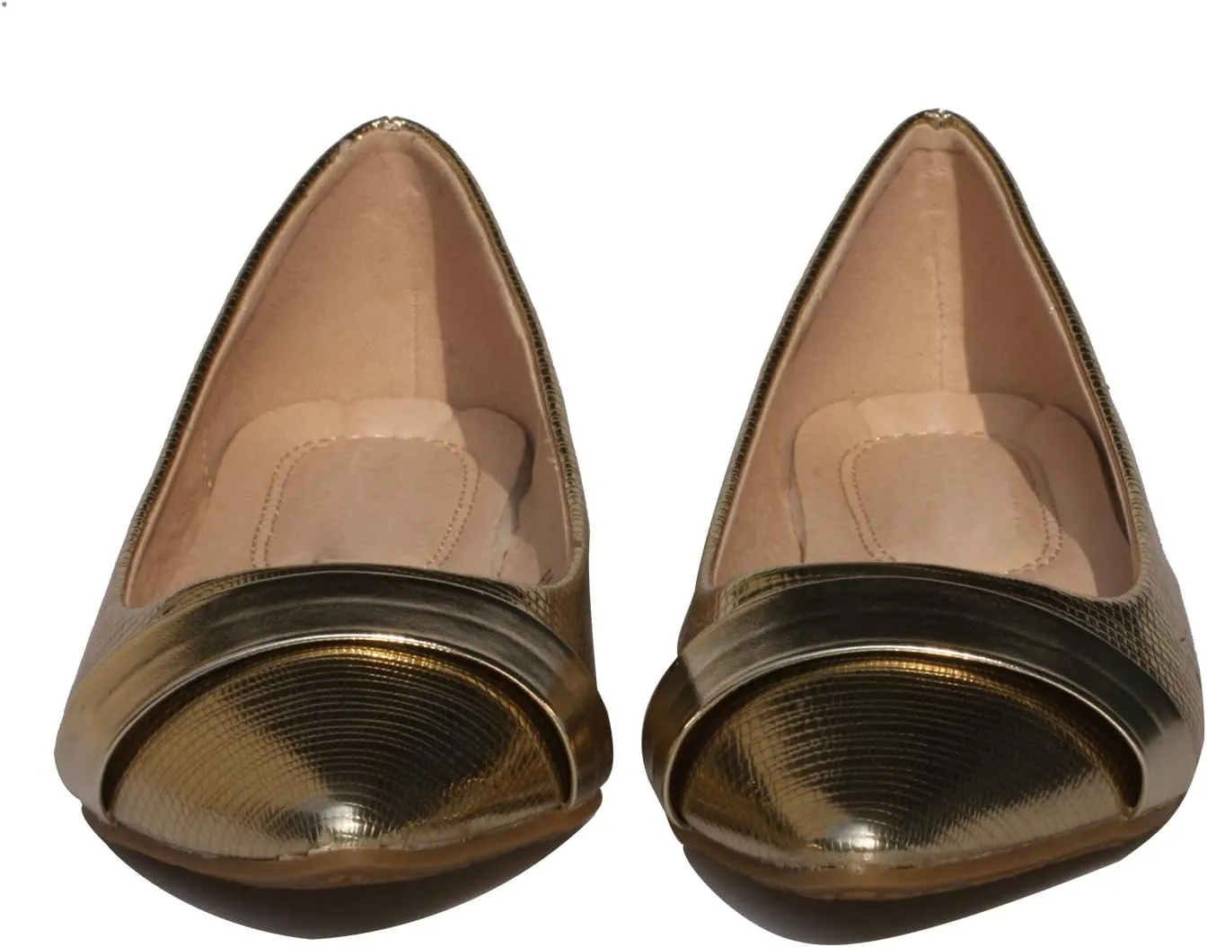 Women's Slip on Flats Pointy Toe Boat Band Decor Patent Leather Wedding Ballet Shoe
