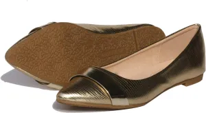 Women's Slip on Flats Pointy Toe Boat Band Decor Patent Leather Wedding Ballet Shoe