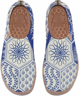 Women's Slip-On Loafers Painted Travel Shoes Walking Breathable Knit Mesh Ladies Fashion Art Sneaker