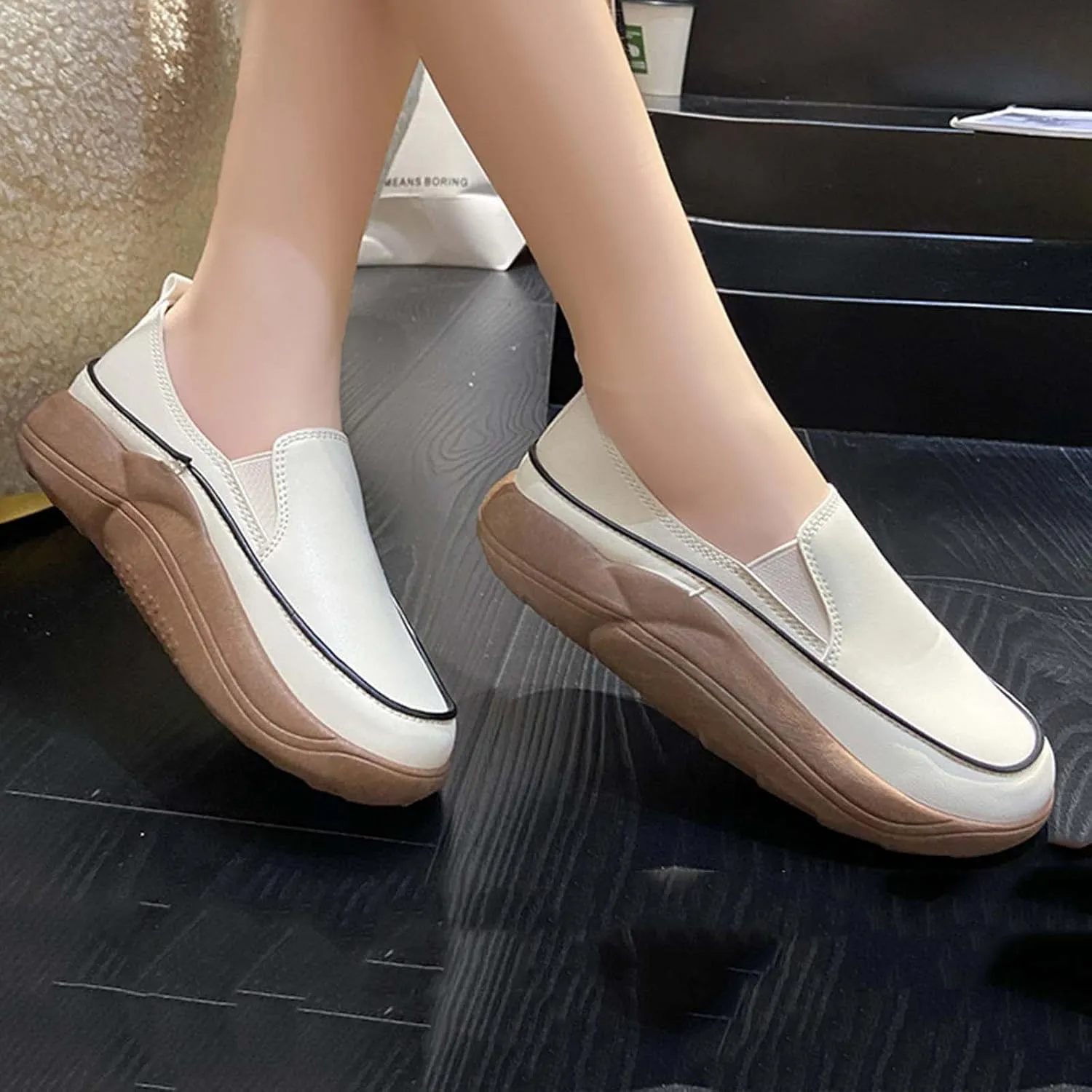 Women's Slip On Shoes Soft Comfort Plat Non-Slip Low Top Canvas Shoes Summer Beach Sport Casual Loafer Sneaker
