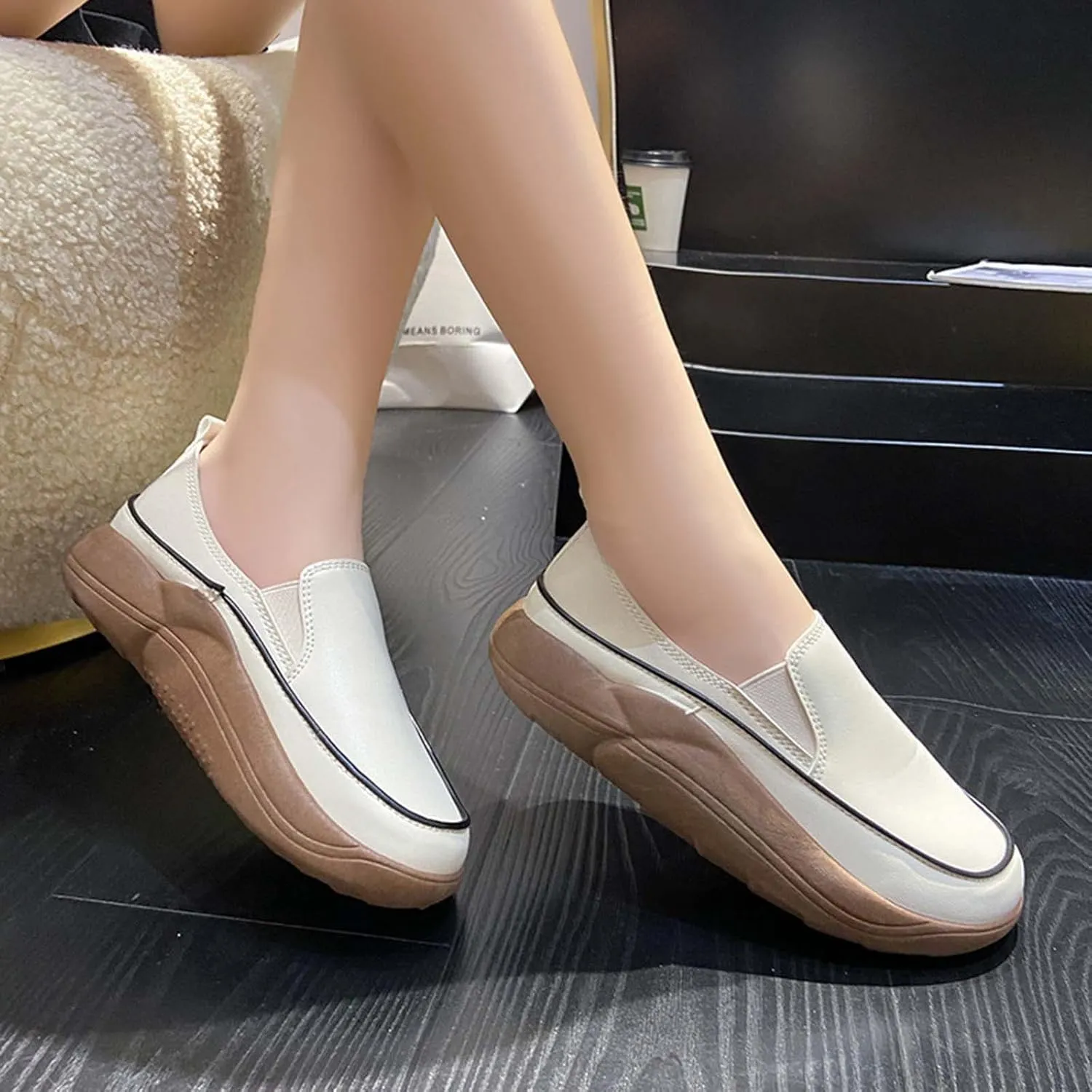 Women's Slip On Shoes Soft Comfort Plat Non-Slip Low Top Canvas Shoes Summer Beach Sport Casual Loafer Sneaker