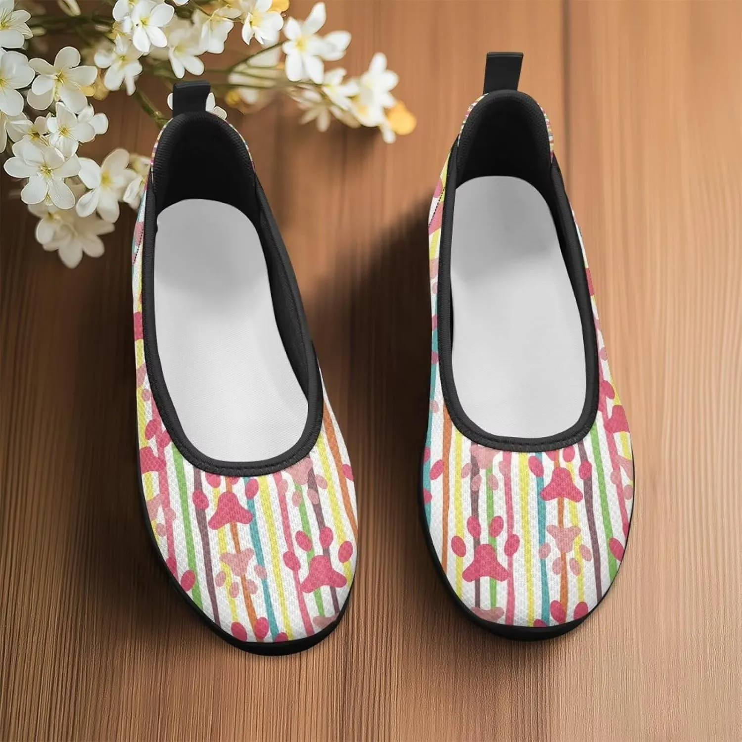 Women's Slip On Sneakers, Everyday Mesh Shoes, Non Slip Sole & Breathable Mesh, Lightweight & All-Day Comfort Black Sole