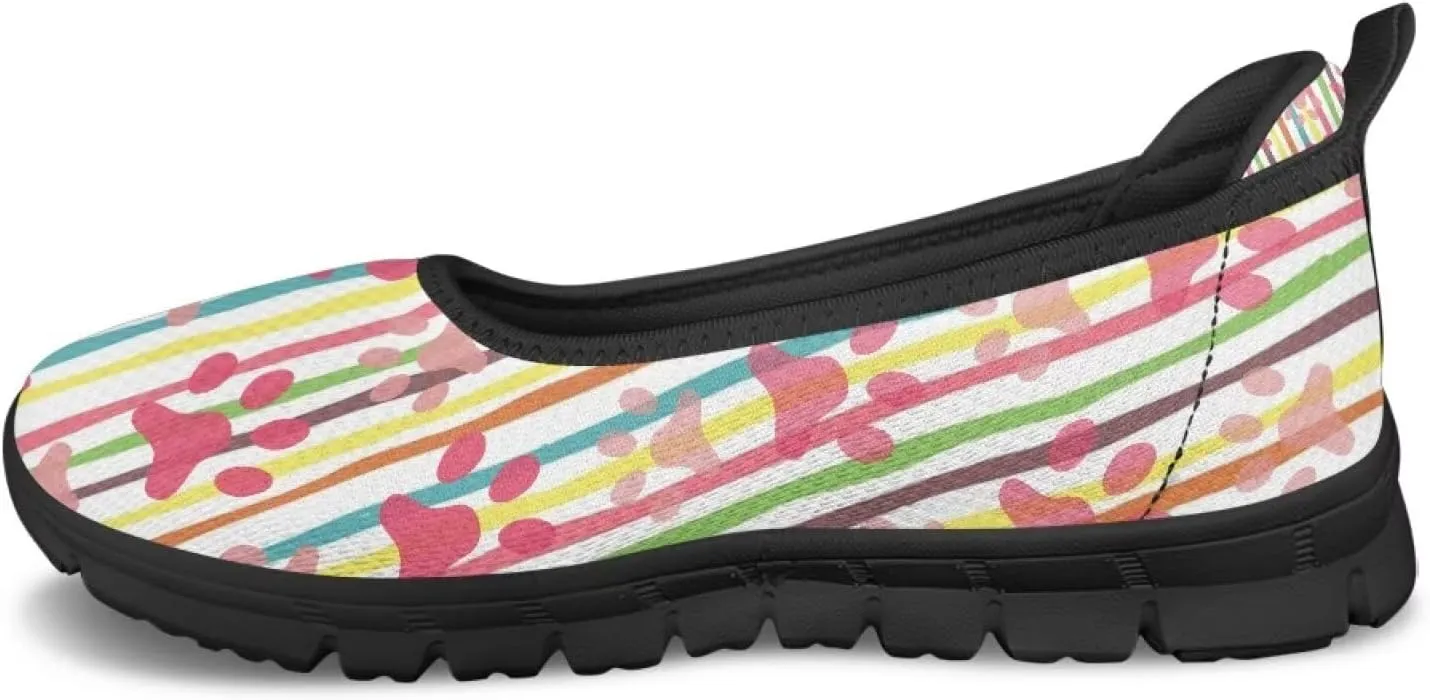 Women's Slip On Sneakers, Everyday Mesh Shoes, Non Slip Sole & Breathable Mesh, Lightweight & All-Day Comfort Black Sole