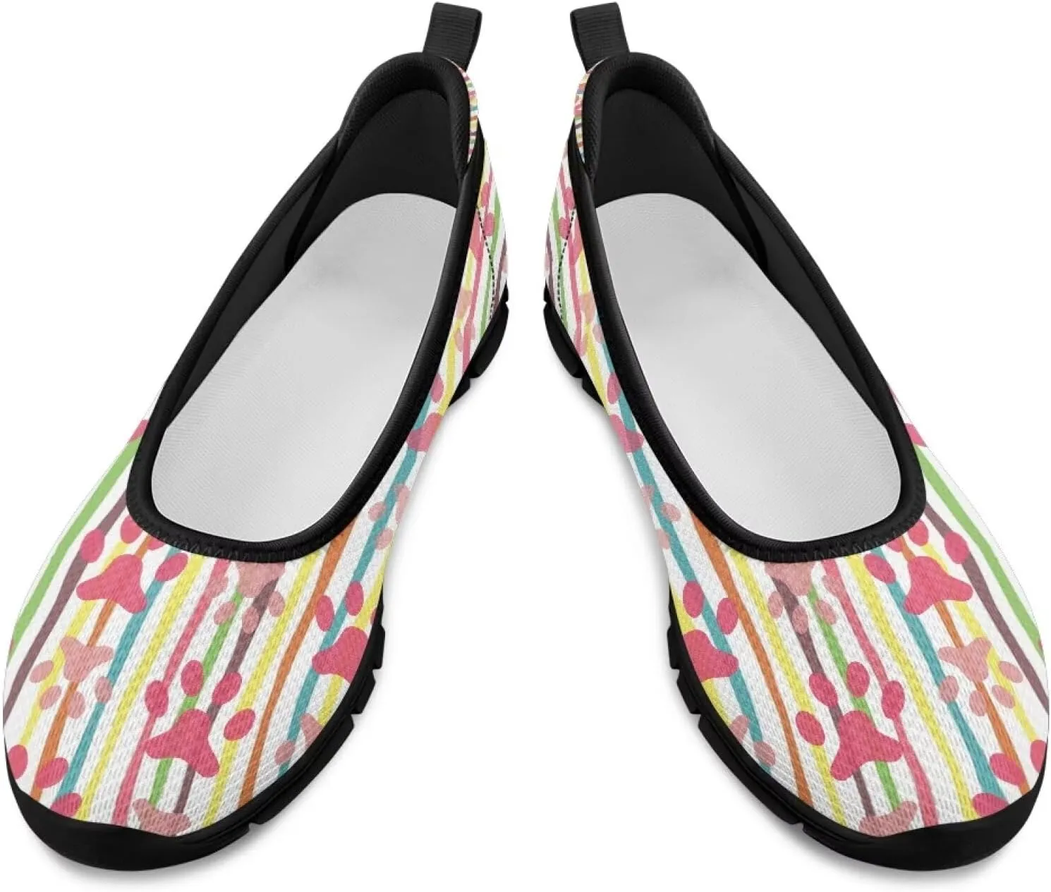 Women's Slip On Sneakers, Everyday Mesh Shoes, Non Slip Sole & Breathable Mesh, Lightweight & All-Day Comfort Black Sole