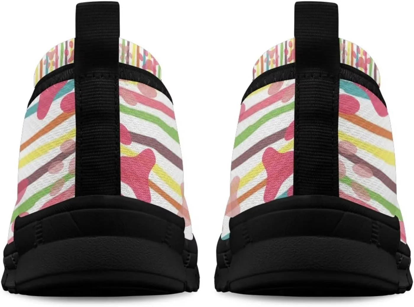 Women's Slip On Sneakers, Everyday Mesh Shoes, Non Slip Sole & Breathable Mesh, Lightweight & All-Day Comfort Black Sole