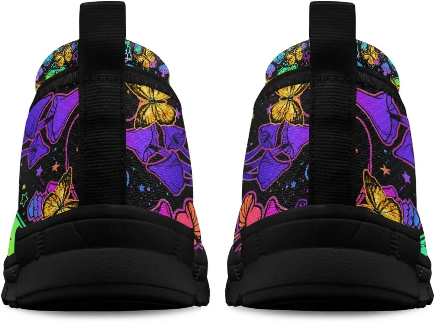 Women's Slip On Sneakers, Everyday Mesh Shoes, Non Slip Sole & Breathable Mesh, Lightweight & All-Day Comfort Black Sole